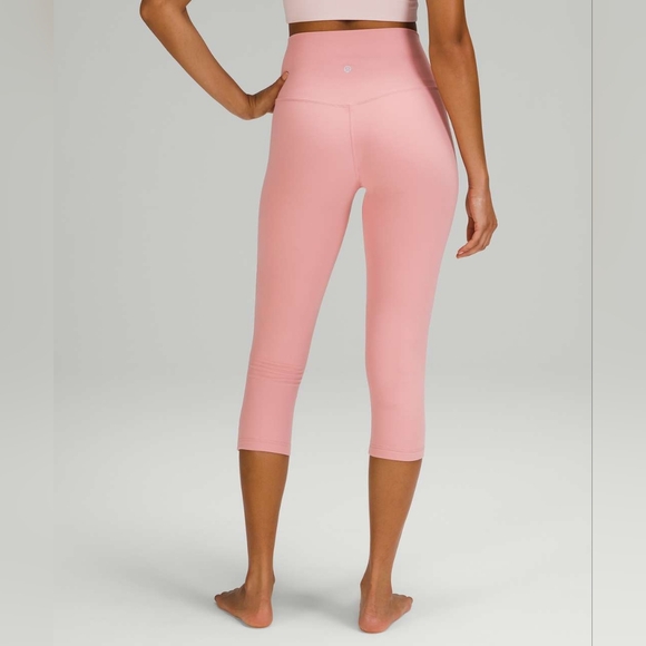 lululemon Align™ High-Rise Crop 21" Pink Puff Lined Size 6 Sold Out Color - Picture 3 of 7